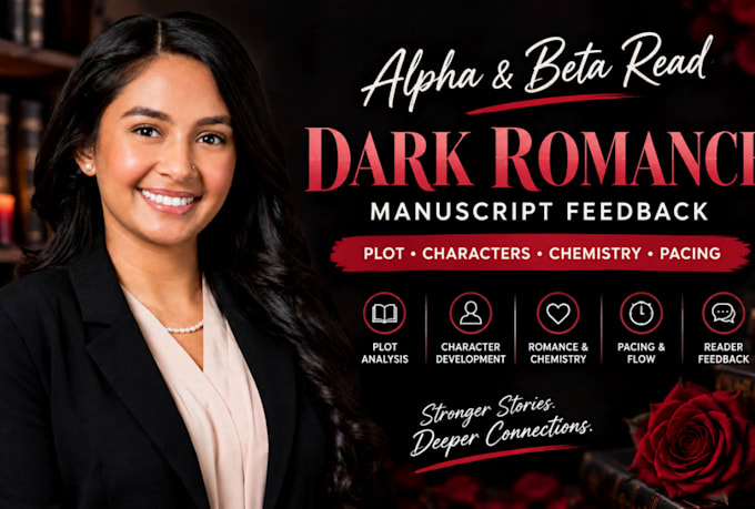 alpha beta read dark romance manuscript character plot chemistry pacing feedback